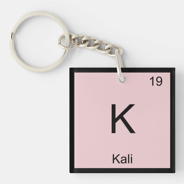 Kali  Name Chemistry Element Periodic Table Key Ring (Front)