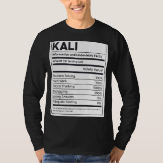 Kali Nutrition Information Problem Solving Hard Wo T-Shirt