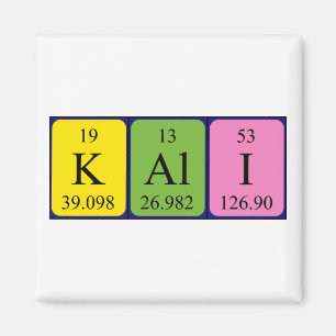 Kali periodic table name magnet