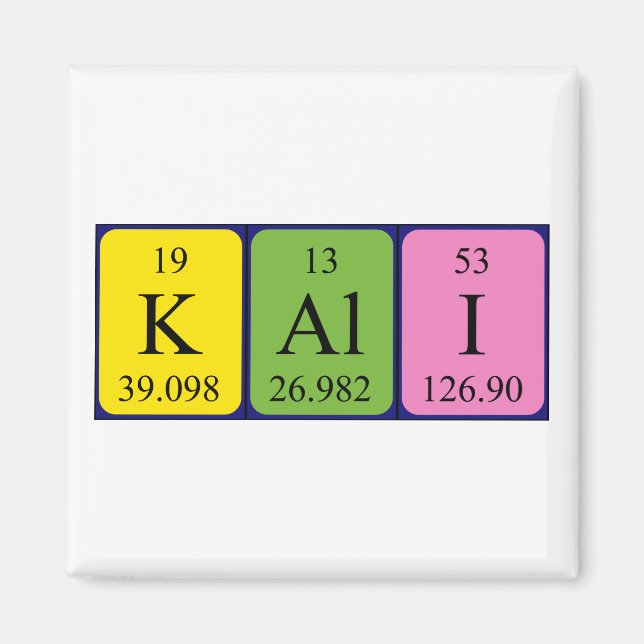 Kali periodic table name magnet (Front)