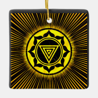 Kali Yantra Golden Rise Pen Ceramic Ornament