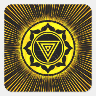Kali Yantra Golden Rise Pen Square Sticker