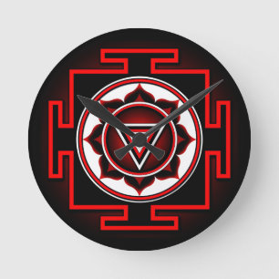 Kali Yantra Round Clock