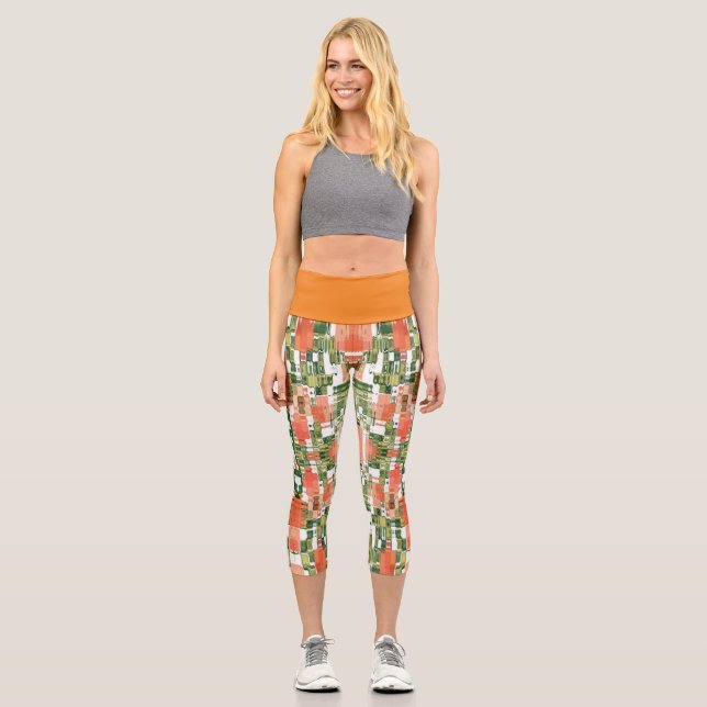 Kalider magic pattern capri leggings (Front)