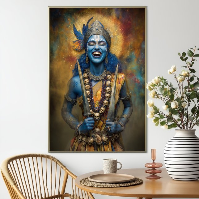 Kali's Divine Laughter: Goddess Shakti Painting Poster (Creator Uploaded)