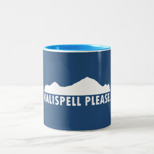 Kalispell Montana Please Two-Tone Coffee Mug