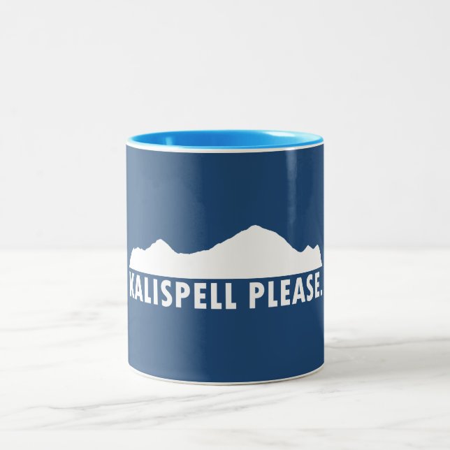 Kalispell Montana Please Two-Tone Coffee Mug (Center)