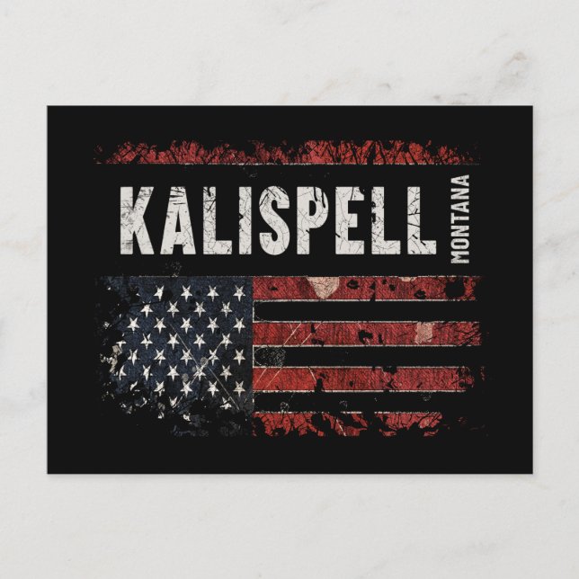 Kalispell Montana Postcard (Front)