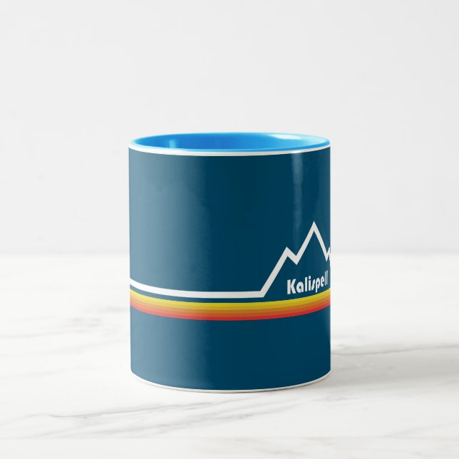 Kalispell Montana Two-Tone Coffee Mug (Center)