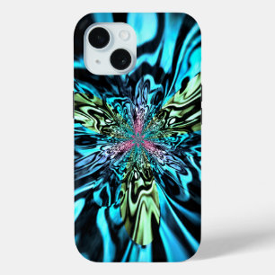 Kaliverse Electric Energy Fractal Art #4 iPhone 15 Case
