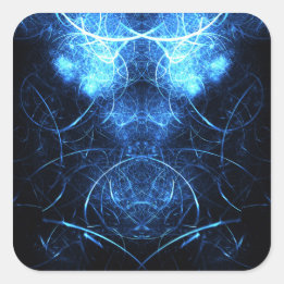 Kaliverse Electric Energy Fractal Art Square Sticker