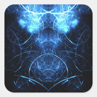 Kaliverse Electric Energy Fractal Art Square Sticker