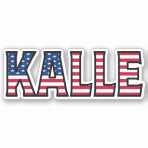 Kalle Name Vorname USA Sticker Stickerset