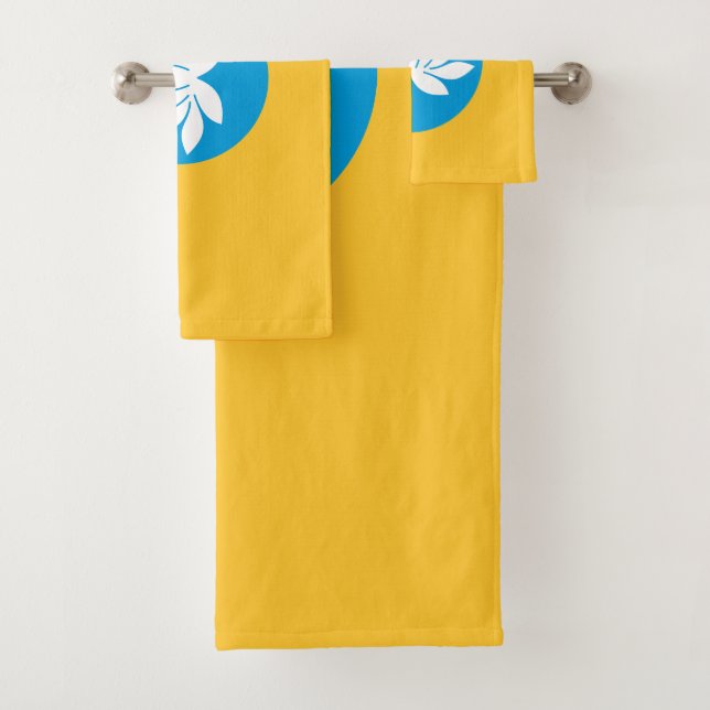Kalmykia Flag Bath Towel Set (Insitu)