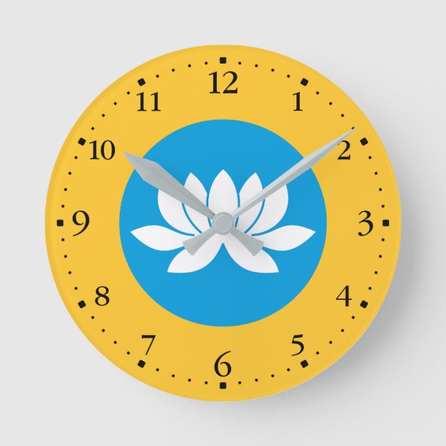 Kalmykia Flag Round Clock (Front)