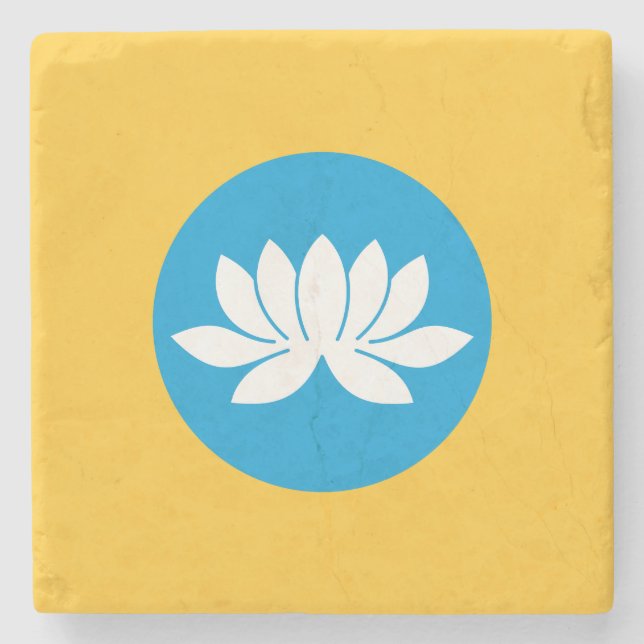 Kalmykia Flag Stone Coaster (Front)