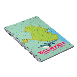 Kalmykia Russia map Notebook