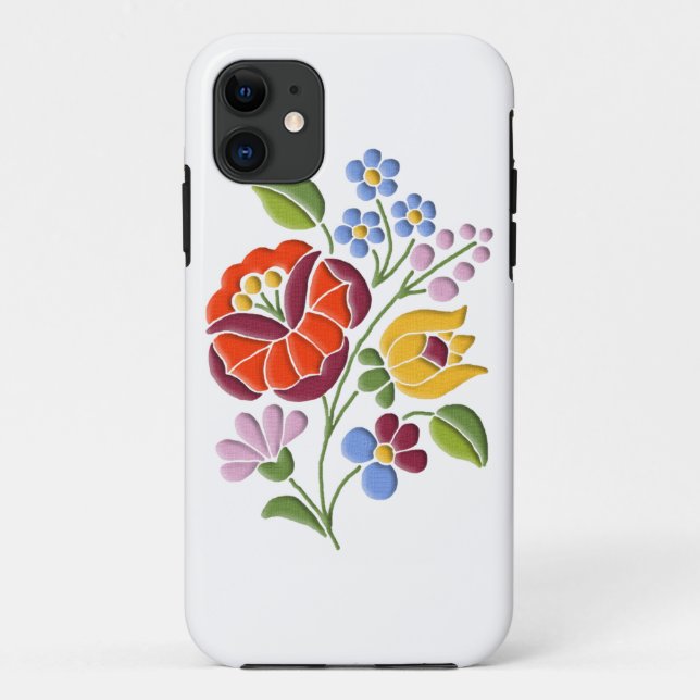 Kalocsa Embroidery - Hungarian Folk Art Case-Mate iPhone Case (Back)