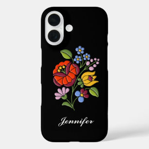 Kalocsa Embroidery - Hungarian Folk Art iPhone 16 Case