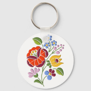Kalocsa Embroidery - Hungarian Folk Art Key Ring