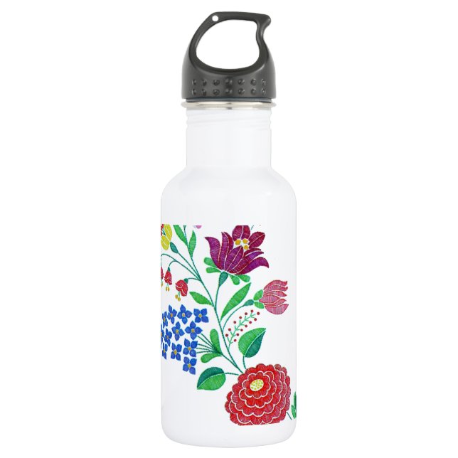 Kalocsai Flower Stem 532 Ml Water Bottle (Front)
