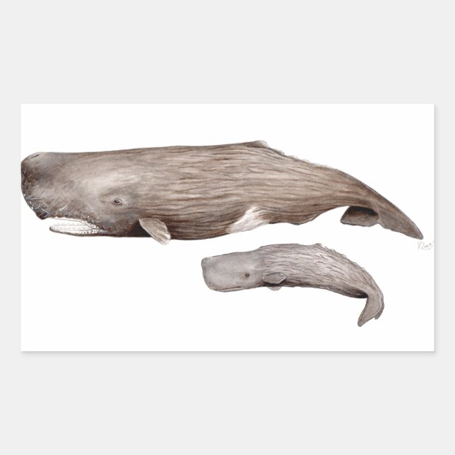 Kalote, mother and child rectangular sticker (Front)