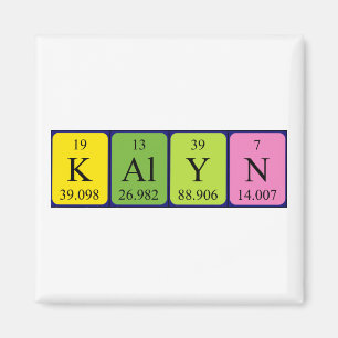 Kalyn periodic table name magnet