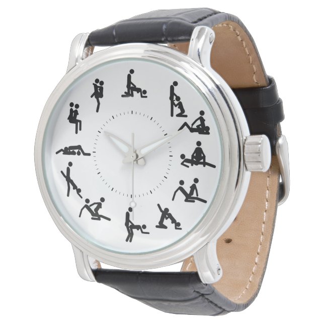 kama sutra figures vintage leather watch (Angled)