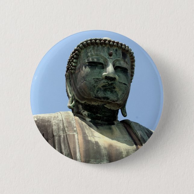 kamakura buddha 6 cm round badge (Front)