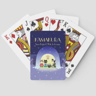 Kamakura Snow Globe: Japan Winter Tradition Playing Cards