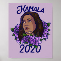 Kamala 2020 Floral Purple Violet Art