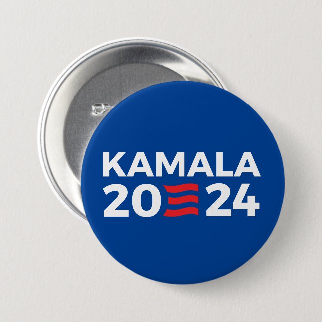 KAMALA 2024 7.5 CM ROUND BADGE (Front & Back)