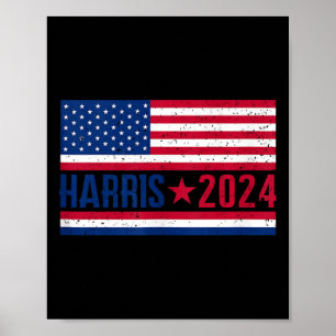 Kamala 2024 American Flag  Poster