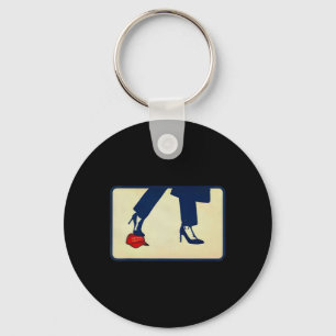 Kamala 2024 Anti Mega High Heels Step On Red Hat Key Ring