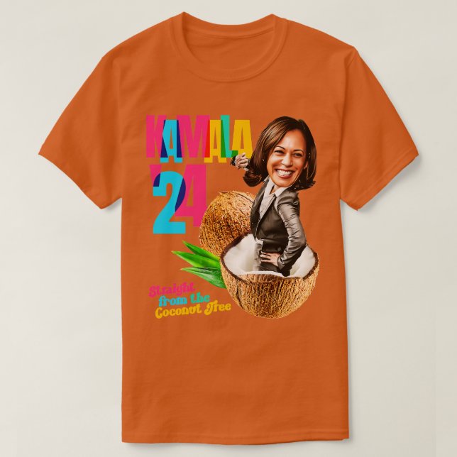 Kamala 2024 Coconut Tree T-Shirt (Design Front)