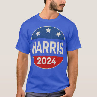 Kamala  2024 For Button Red White Blue and Stars K T-Shirt
