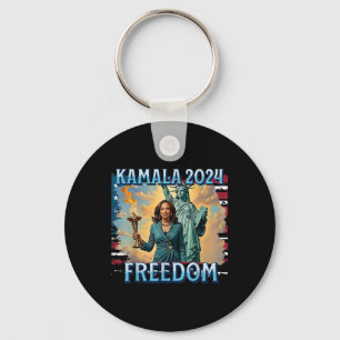 Kamala 2024 For President Campaign Lady Liberty To Key Ring
