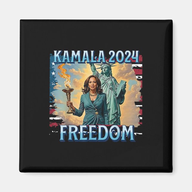 Kamala 2024 For President Campaign Lady Liberty To Magnet (Front)