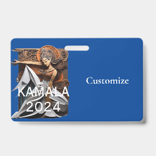 Kamala 2024 for President Thunder_Cove ID Badge