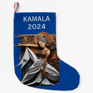 Kamala 2024 for President Thunder_Cove  Small Christmas Stocking