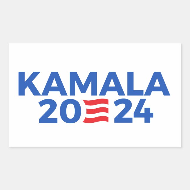 Kamala 2024 rectangular sticker (Front)