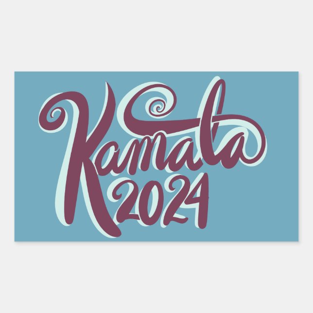 Kamala 2024                                        rectangular sticker (Front)