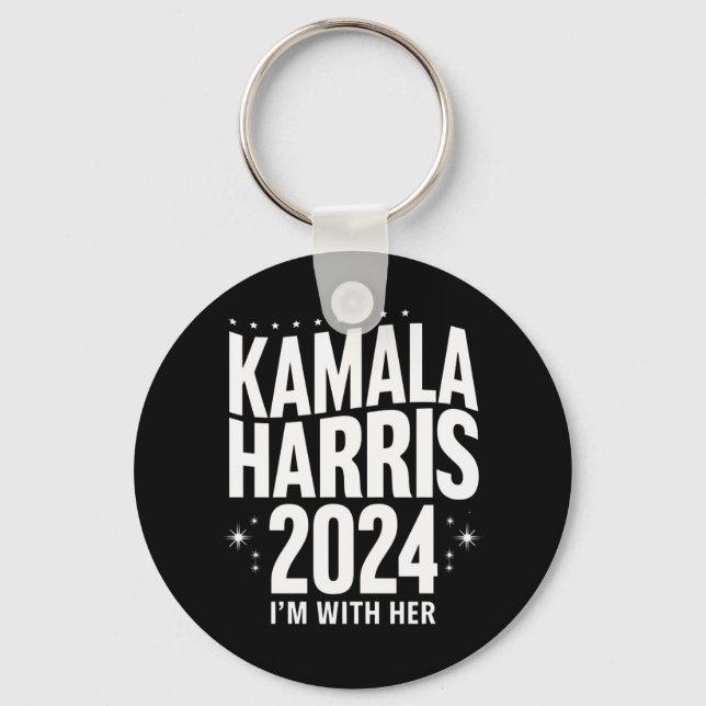 Kamala 2024 Support I'm With Her Kamala Harris  Key Ring (Front)
