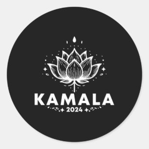 Kamala 2024 White Lotus Classic Round Sticker