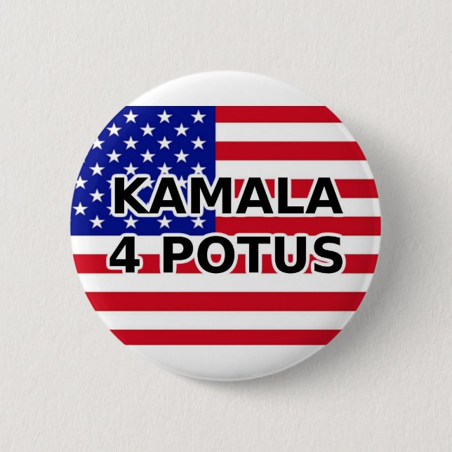KAMALA 4 POTUS 6 CM ROUND BADGE (Front)