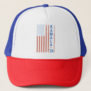 Kamala American Flag President Election  Trucker Hat