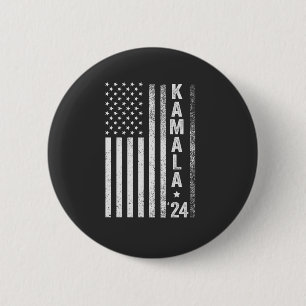 Kamala American Flag President Election USA 6 Cm Round Badge