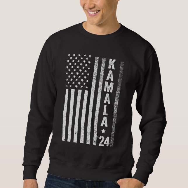 Kamala American Flag President Election USA Sweatshirt (Front)