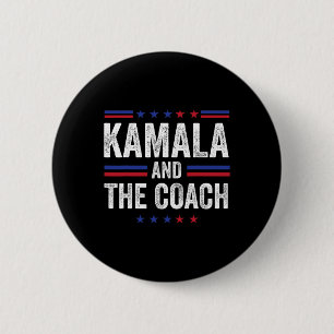 Kamala And The Coach Women Girk Men Support Black 6 Cm Round Badge