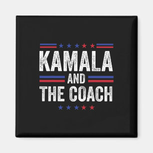 Kamala And The Coach Women Girk Men Support Black Magnet